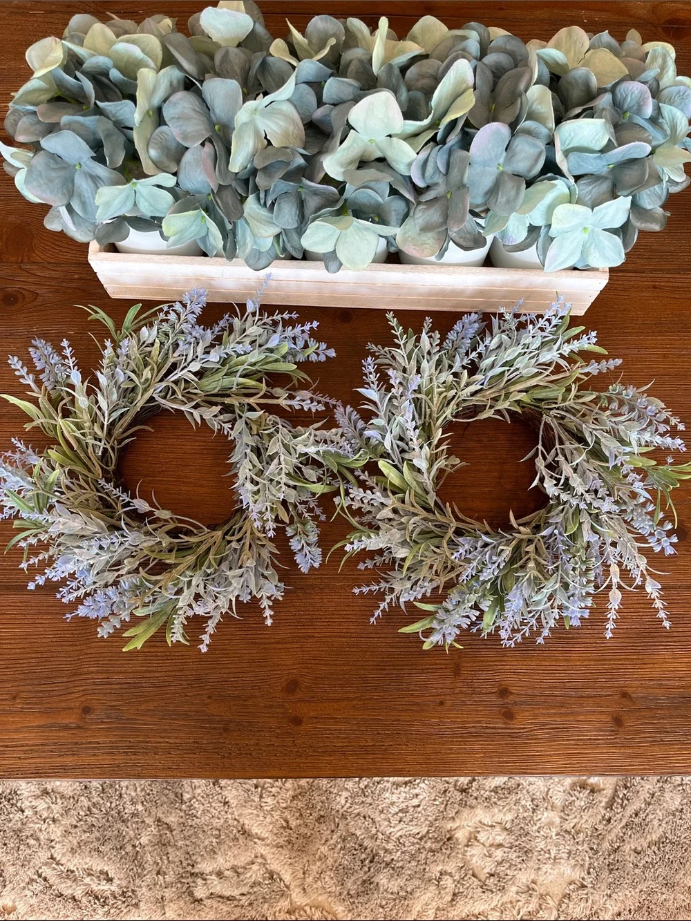 NWOT Target Lavender and Green Mini Wreath Set of 2